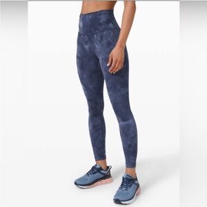 Lululemon Wunder Train High-Rise 25” Diamond Dye Shade Naval Blue Tight Size 4
